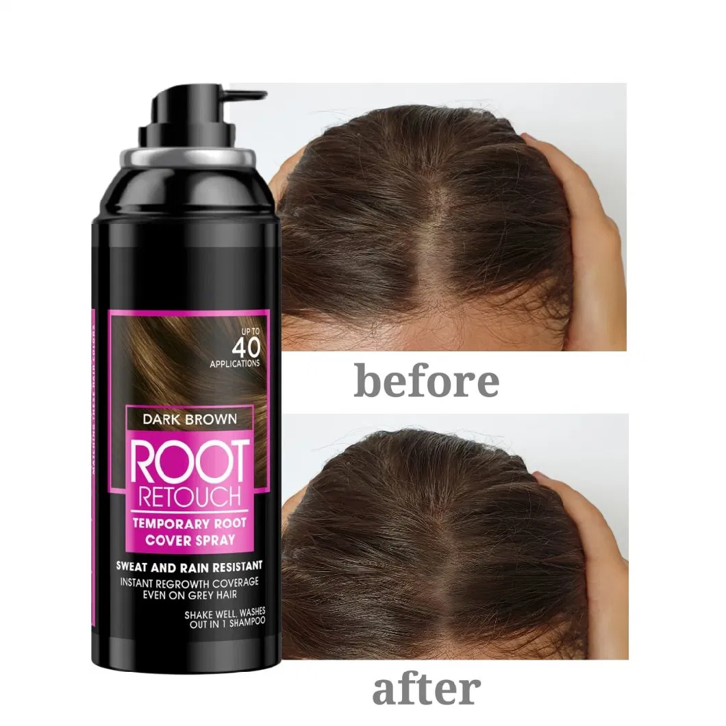 Factory Wholesale Hair Root Touch-up Color Spray Instant Gray Coverage Root Retouch Spray